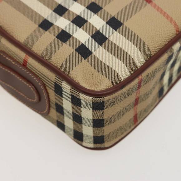 Burberrys Nova Check Shoulder Bag PVC Leather Beige Auth mr265 - Picture 12 of 16